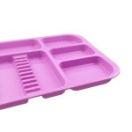 Dental instrument divider tray set (5 pieces), autoclaved plastic trays, Type B, suitable for medical, tattoo and beauty salons.